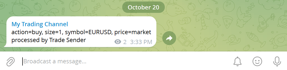Telegram message