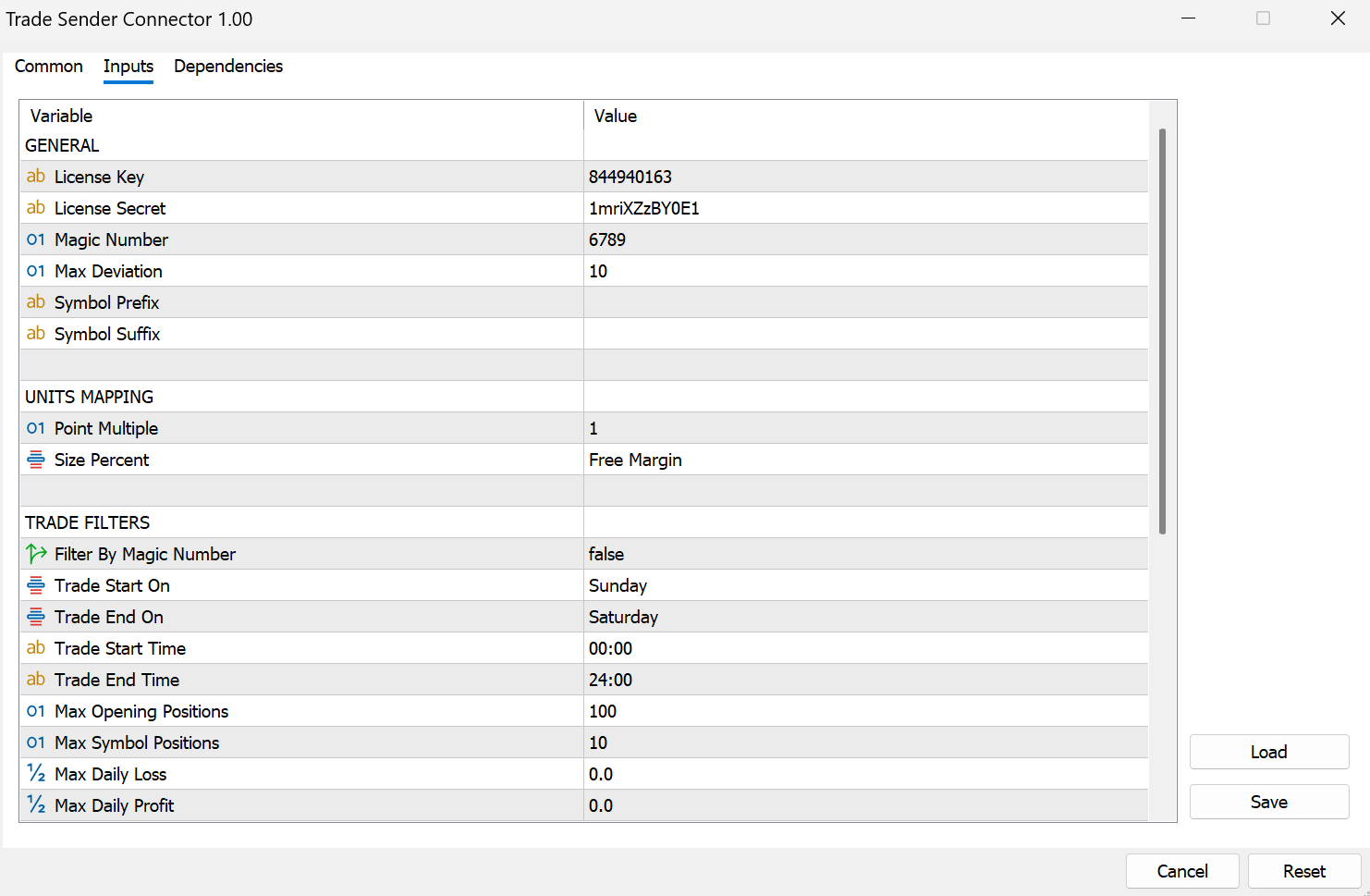 Trade Sender Connector